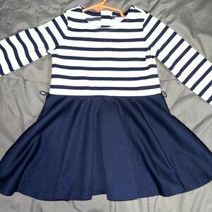 Ralph Lauren Baby Girl Dress Navy and White Stripes